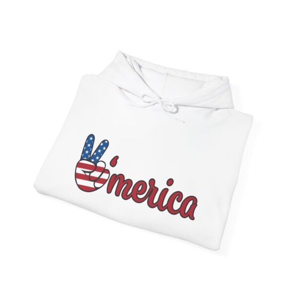 Hooded Sweatshirt - American Gesture Symbol Design - Image 4