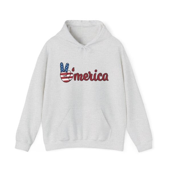 Hooded Sweatshirt - American Gesture Symbol Design - Image 5